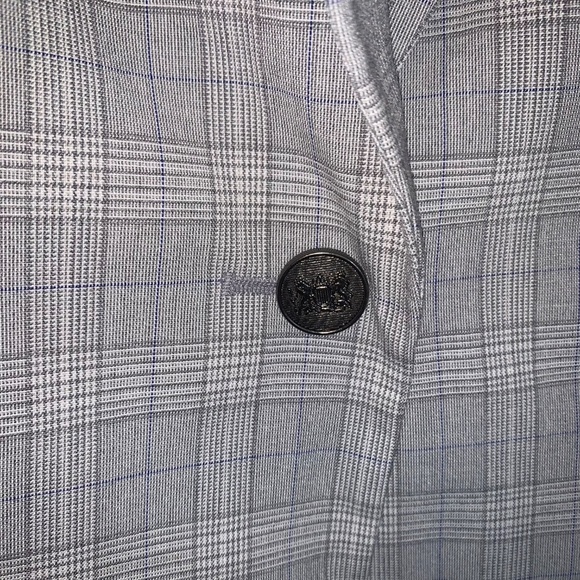 Zara Checkered Blazer Grey 6 - Picture 11 of 11